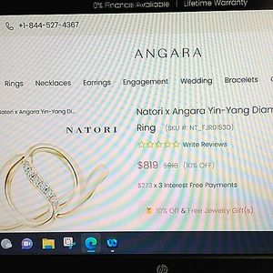 NIB Natori Yin Yang Bypass Ring Sz 8-1/2